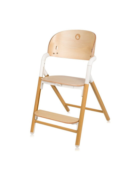 BN-LO-CELIA_WHITE_NATURAL_WOOD,Scaun de masa multifunctional Celia, Lionelo, Din lemn de fag, 6 luni- adult, Reglabil pe inaltim