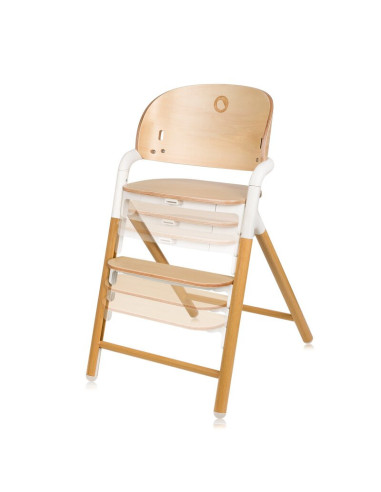 BN-LO-CELIA_WHITE_NATURAL_WOOD,Scaun de masa multifunctional Celia, Lionelo, Din lemn de fag, 6 luni- adult, Reglabil pe inaltim