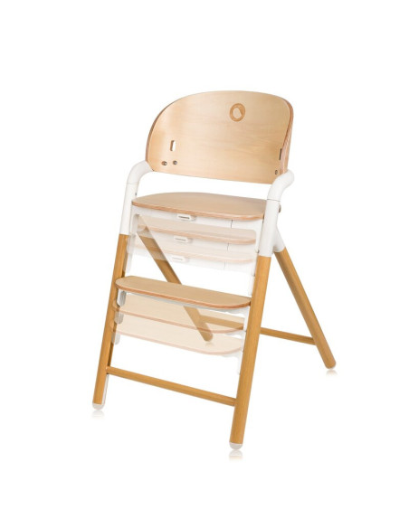 BN-LO-CELIA_WHITE_NATURAL_WOOD,Scaun de masa multifunctional Celia, Lionelo, Din lemn de fag, 6 luni- adult, Reglabil pe inaltim