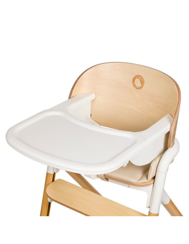 BN-LO-CELIA_WHITE_NATURAL_WOOD,Scaun de masa multifunctional Celia, Lionelo, Din lemn de fag, 6 luni- adult, Reglabil pe inaltim