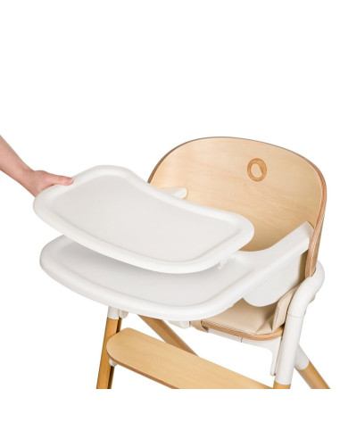 BN-LO-CELIA_WHITE_NATURAL_WOOD,Scaun de masa multifunctional Celia, Lionelo, Din lemn de fag, 6 luni- adult, Reglabil pe inaltim