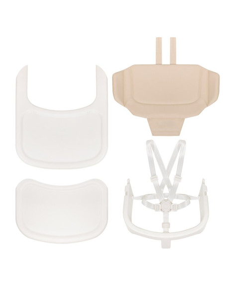 BN-LO-CELIA_WHITE_NATURAL_WOOD,Scaun de masa multifunctional Celia, Lionelo, Din lemn de fag, 6 luni- adult, Reglabil pe inaltim