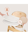 BN-LO-CELIA_WHITE_NATURAL_WOOD,Scaun de masa multifunctional Celia, Lionelo, Din lemn de fag, 6 luni- adult, Reglabil pe inaltim