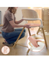 BN-LO-CELIA_WHITE_NATURAL_WOOD,Scaun de masa multifunctional Celia, Lionelo, Din lemn de fag, 6 luni- adult, Reglabil pe inaltim
