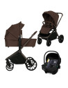 BN-LO-MIKA_PLUS_3IN1_MOCHA_MOUSSE,Carucior 3 in 1, Lionelo, Mika Plus, Cadru din aluminiu, Cu landou intarit si salteluta moale,