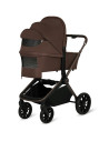 BN-LO-MIKA_PLUS_3IN1_MOCHA_MOUSSE,Carucior 3 in 1, Lionelo, Mika Plus, Cadru din aluminiu, Cu landou intarit si salteluta moale,