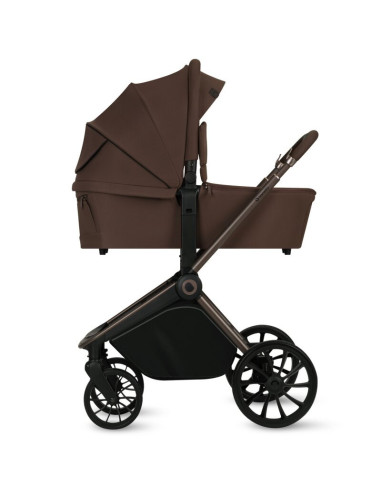 BN-LO-MIKA_PLUS_3IN1_MOCHA_MOUSSE,Carucior 3 in 1, Lionelo, Mika Plus, Cadru din aluminiu, Cu landou intarit si salteluta moale,