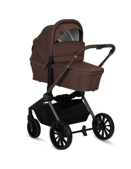 BN-LO-MIKA_PLUS_3IN1_MOCHA_MOUSSE,Carucior 3 in 1, Lionelo, Mika Plus, Cadru din aluminiu, Cu landou intarit si salteluta moale,