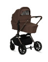 BN-LO-MIKA_PLUS_3IN1_MOCHA_MOUSSE,Carucior 3 in 1, Lionelo, Mika Plus, Cadru din aluminiu, Cu landou intarit si salteluta moale,