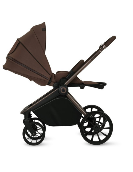 BN-LO-MIKA_PLUS_3IN1_MOCHA_MOUSSE,Carucior 3 in 1, Lionelo, Mika Plus, Cadru din aluminiu, Cu landou intarit si salteluta moale,