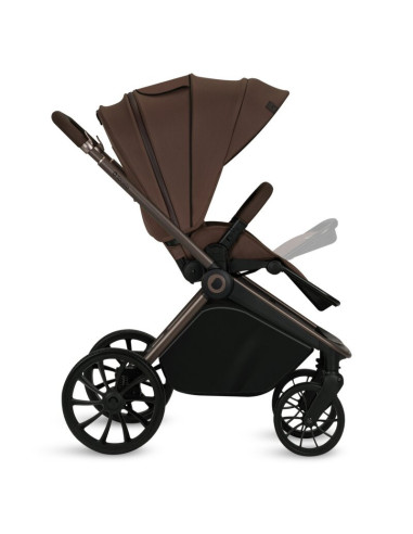 BN-LO-MIKA_PLUS_3IN1_MOCHA_MOUSSE,Carucior 3 in 1, Lionelo, Mika Plus, Cadru din aluminiu, Cu landou intarit si salteluta moale,