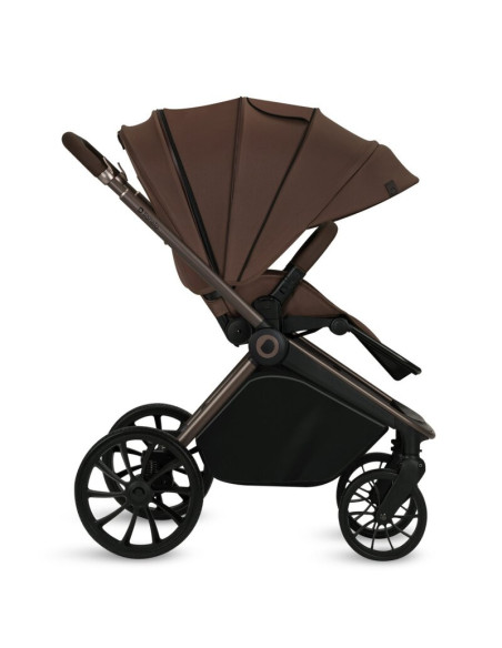 BN-LO-MIKA_PLUS_3IN1_MOCHA_MOUSSE,Carucior 3 in 1, Lionelo, Mika Plus, Cadru din aluminiu, Cu landou intarit si salteluta moale,