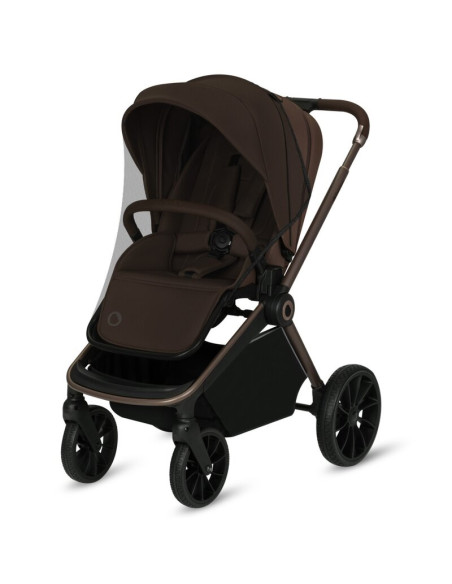 BN-LO-MIKA_PLUS_3IN1_MOCHA_MOUSSE,Carucior 3 in 1, Lionelo, Mika Plus, Cadru din aluminiu, Cu landou intarit si salteluta moale,