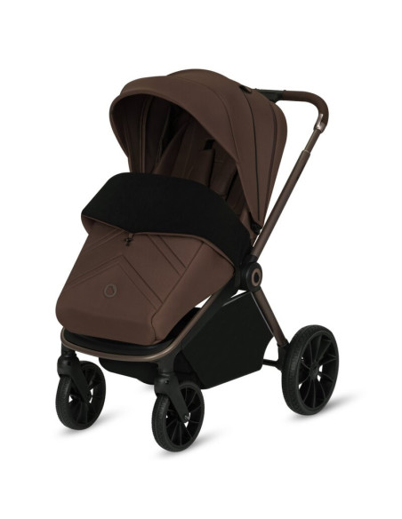 BN-LO-MIKA_PLUS_3IN1_MOCHA_MOUSSE,Carucior 3 in 1, Lionelo, Mika Plus, Cadru din aluminiu, Cu landou intarit si salteluta moale,