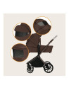 BN-LO-MIKA_PLUS_3IN1_MOCHA_MOUSSE,Carucior 3 in 1, Lionelo, Mika Plus, Cadru din aluminiu, Cu landou intarit si salteluta moale,