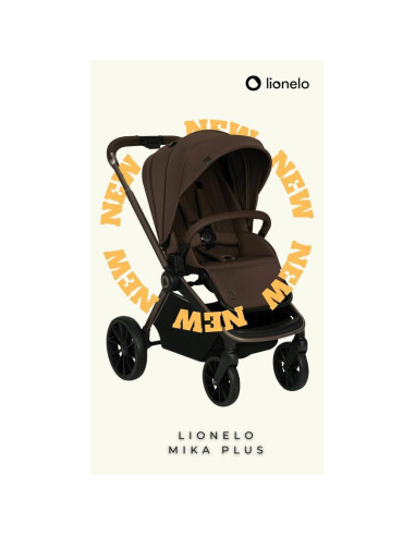 BN-LO-MIKA_PLUS_3IN1_MOCHA_MOUSSE,Carucior 3 in 1, Lionelo, Mika Plus, Cadru din aluminiu, Cu landou intarit si salteluta moale,
