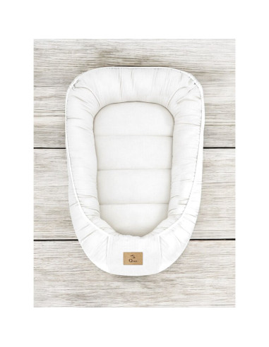 BN-6426972029902,Cosulet bebelus, Qmini, Pentru dormit, Baby Nest 55 x 75 cm, Husa 100% muselina dubla, Material certificat Oeko