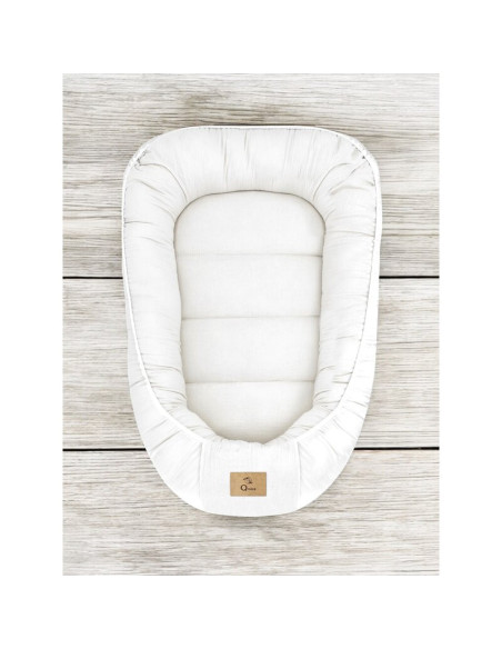 BN-6426972029902,Cosulet bebelus, Qmini, Pentru dormit, Baby Nest 55 x 75 cm, Husa 100% muselina dubla, Material certificat Oeko