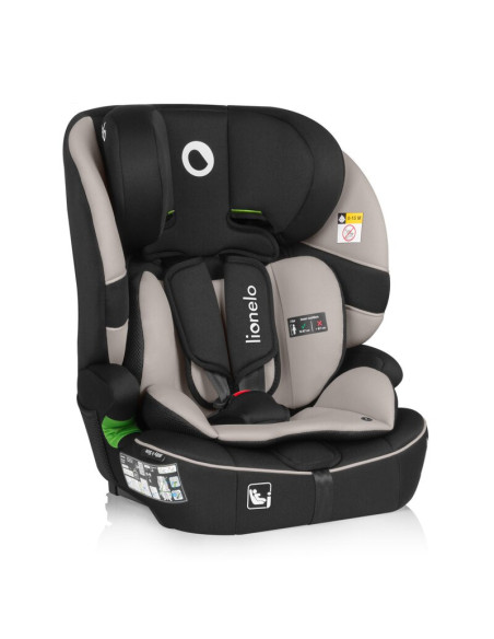 BN-LO-BILLY_I-SIZE_BEIGE_LATTE,Scaun auto i-Size, Lionelo, Billy, 76 - 150 cm, 1/2/3, Isofix + top tether, Tetiera reglabila in 