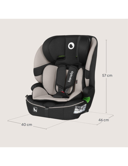BN-LO-BILLY_I-SIZE_BEIGE_LATTE,Scaun auto i-Size, Lionelo, Billy, 76 - 150 cm, 1/2/3, Isofix + top tether, Tetiera reglabila in 