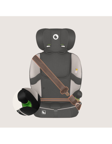 BN-LO-BILLY_I-SIZE_BEIGE_LATTE,Scaun auto i-Size, Lionelo, Billy, 76 - 150 cm, 1/2/3, Isofix + top tether, Tetiera reglabila in 