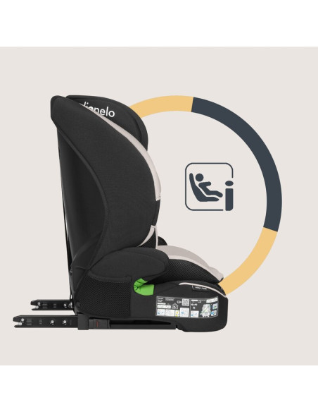 BN-LO-BILLY_I-SIZE_BEIGE_LATTE,Scaun auto i-Size, Lionelo, Billy, 76 - 150 cm, 1/2/3, Isofix + top tether, Tetiera reglabila in 