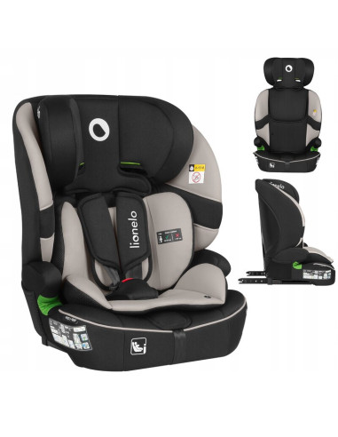 BN-LO-BILLY_I-SIZE_BEIGE_LATTE,Scaun auto i-Size, Lionelo, Billy, 76 - 150 cm, 1/2/3, Isofix + top tether, Tetiera reglabila in 