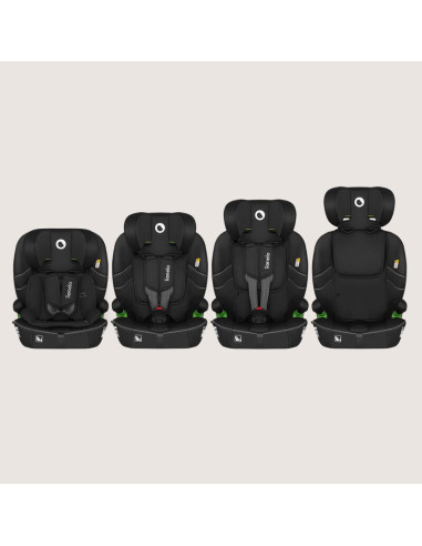 BN-LO-BILLY_I-SIZE_BLACK_CARBON,Scaun auto i-Size, Lionelo, Billy, 76 - 150 cm, 1/2/3, Isofix + top tether, Tetiera reglabila in