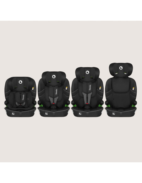 BN-LO-BILLY_I-SIZE_BLACK_CARBON,Scaun auto i-Size, Lionelo, Billy, 76 - 150 cm, 1/2/3, Isofix + top tether, Tetiera reglabila in