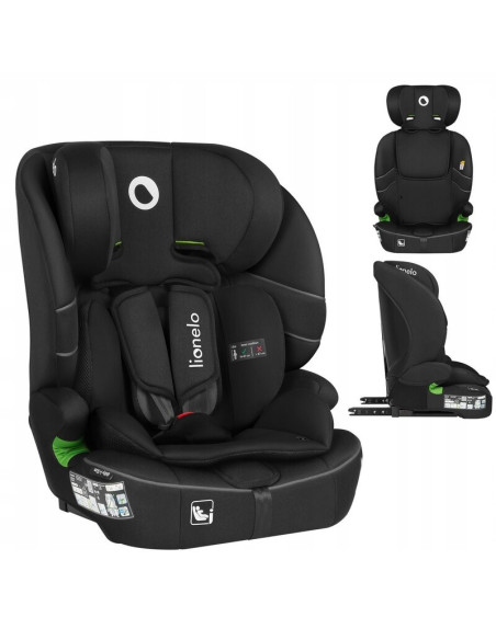 BN-LO-BILLY_I-SIZE_BLACK_CARBON,Scaun auto i-Size, Lionelo, Billy, 76 - 150 cm, 1/2/3, Isofix + top tether, Tetiera reglabila in