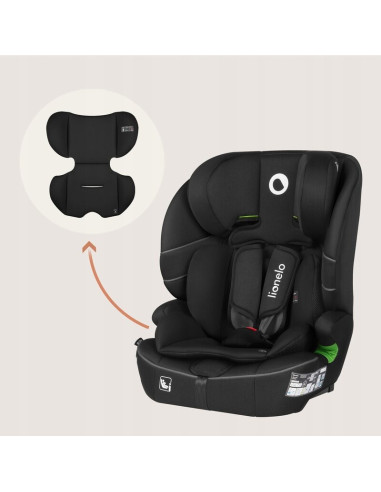 BN-LO-BILLY_I-SIZE_BLACK_CARBON,Scaun auto i-Size, Lionelo, Billy, 76 - 150 cm, 1/2/3, Isofix + top tether, Tetiera reglabila in