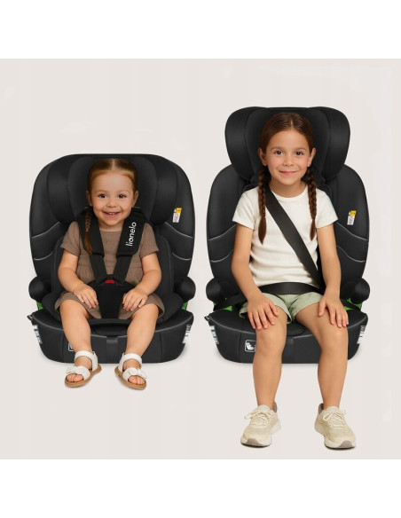 BN-LO-BILLY_I-SIZE_BLACK_CARBON,Scaun auto i-Size, Lionelo, Billy, 76 - 150 cm, 1/2/3, Isofix + top tether, Tetiera reglabila in