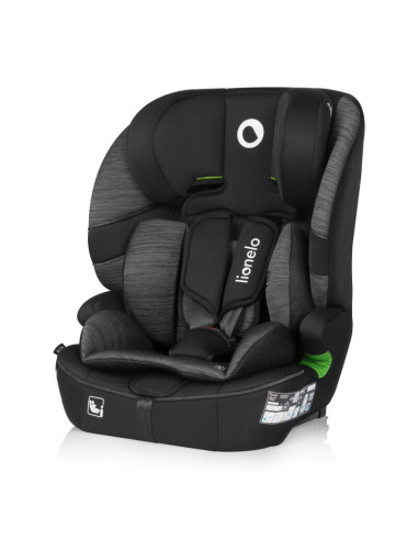 BN-LO-BILLY_I-SIZE_BLACK_GREY,Scaun auto i-Size, Lionelo, Billy, 76 -150 cm, 1/2/3, Isofix + top tether, Tetiera reglabila in 10