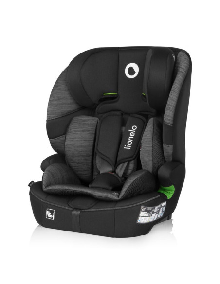BN-LO-BILLY_I-SIZE_BLACK_GREY,Scaun auto i-Size, Lionelo, Billy, 76 -150 cm, 1/2/3, Isofix + top tether, Tetiera reglabila in 10