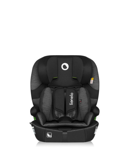 BN-LO-BILLY_I-SIZE_BLACK_GREY,Scaun auto i-Size, Lionelo, Billy, 76 -150 cm, 1/2/3, Isofix + top tether, Tetiera reglabila in 10