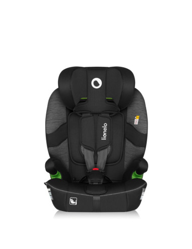 BN-LO-BILLY_I-SIZE_BLACK_GREY,Scaun auto i-Size, Lionelo, Billy, 76 -150 cm, 1/2/3, Isofix + top tether, Tetiera reglabila in 10