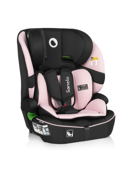BN-LO-BILLY_I-SIZE_PINK_BABY,Scaun auto i-Size, Lionelo, Billy, 76 - 150 cm, 1/2/3, Isofix + top tether, Tetiera reglabila in 10