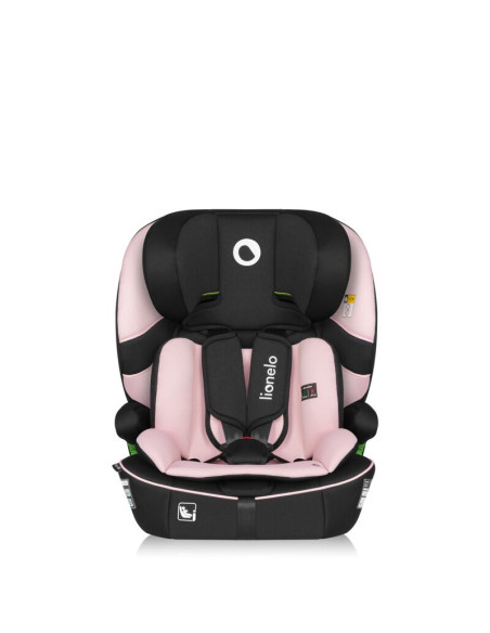 BN-LO-BILLY_I-SIZE_PINK_BABY,Scaun auto i-Size, Lionelo, Billy, 76 - 150 cm, 1/2/3, Isofix + top tether, Tetiera reglabila in 10