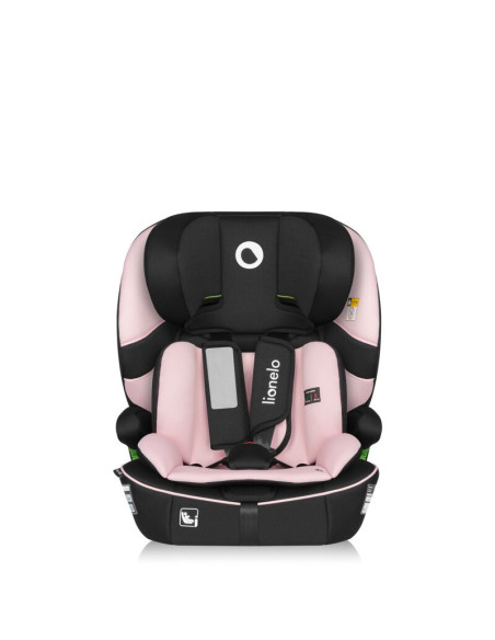 BN-LO-BILLY_I-SIZE_PINK_BABY,Scaun auto i-Size, Lionelo, Billy, 76 - 150 cm, 1/2/3, Isofix + top tether, Tetiera reglabila in 10
