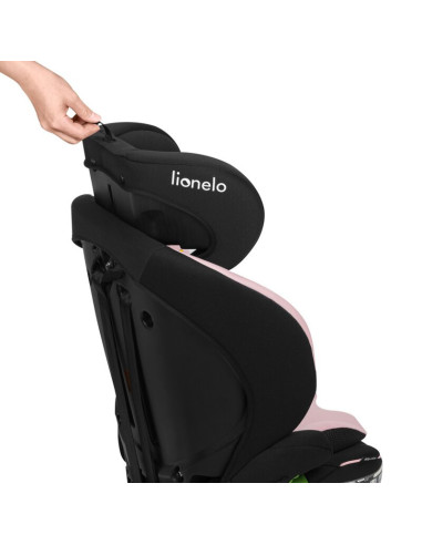 BN-LO-BILLY_I-SIZE_PINK_BABY,Scaun auto i-Size, Lionelo, Billy, 76 - 150 cm, 1/2/3, Isofix + top tether, Tetiera reglabila in 10