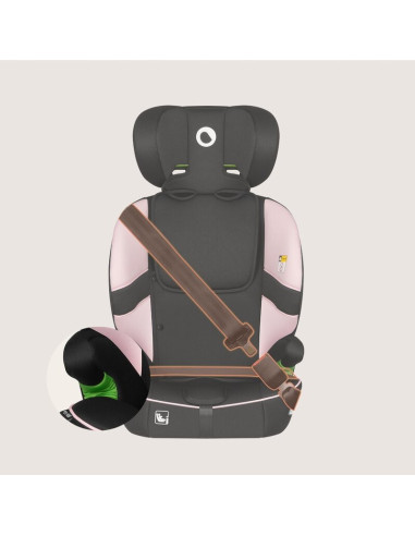 BN-LO-BILLY_I-SIZE_PINK_BABY,Scaun auto i-Size, Lionelo, Billy, 76 - 150 cm, 1/2/3, Isofix + top tether, Tetiera reglabila in 10