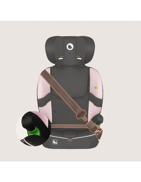 BN-LO-BILLY_I-SIZE_PINK_BABY,Scaun auto i-Size, Lionelo, Billy, 76 - 150 cm, 1/2/3, Isofix + top tether, Tetiera reglabila in 10