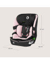 BN-LO-BILLY_I-SIZE_PINK_BABY,Scaun auto i-Size, Lionelo, Billy, 76 - 150 cm, 1/2/3, Isofix + top tether, Tetiera reglabila in 10