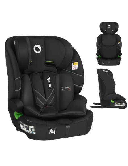 BN-LO-LEVI_FIX_I-SIZE_BLACK_CARBON,Scaun auto i-Size, Lionelo, Levi Fix, 76 - 150 cm, 1/2/3, ISOFIX + Top Tether, Tetiera reglab