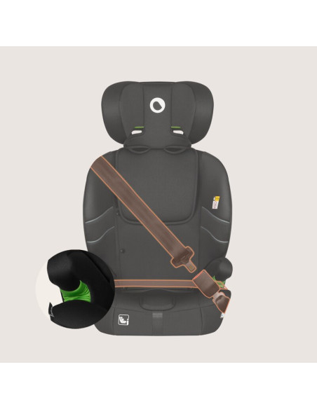 BN-LO-LEVI_FIX_I-SIZE_BLACK_CARBON,Scaun auto i-Size, Lionelo, Levi Fix, 76 - 150 cm, 1/2/3, ISOFIX + Top Tether, Tetiera reglab