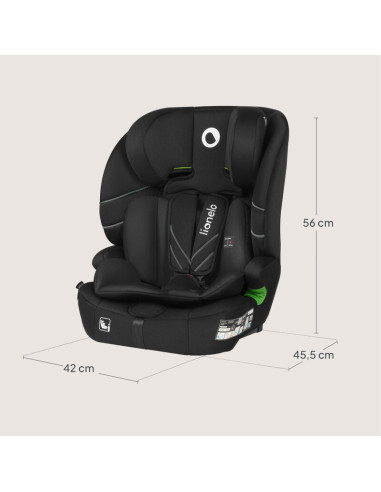BN-LO-LEVI_FIX_I-SIZE_BLACK_CARBON,Scaun auto i-Size, Lionelo, Levi Fix, 76 - 150 cm, 1/2/3, ISOFIX + Top Tether, Tetiera reglab