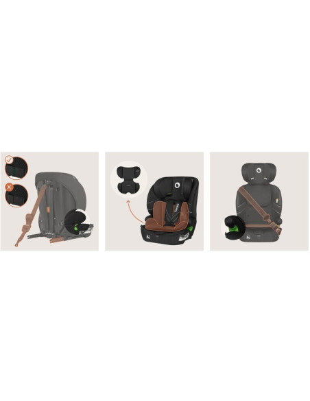BN-LO-LEVI_FIX_I-SIZE_BLACK_CARBON,Scaun auto i-Size, Lionelo, Levi Fix, 76 - 150 cm, 1/2/3, ISOFIX + Top Tether, Tetiera reglab
