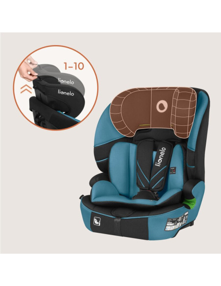 BN-LO-LEVI_FIX_I-SIZE_BLUE_COBALT,Scaun auto i-Size, Lionelo, Levi Fix, 76 - 150 cm, 1/2/3, ISOFIX + Top Tether, Tetiera reglabi