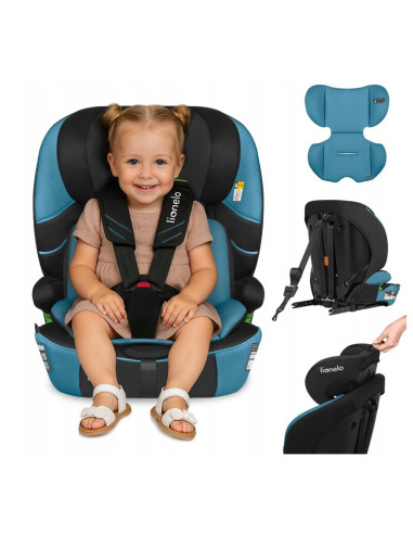 BN-LO-LEVI_FIX_I-SIZE_BLUE_COBALT,Scaun auto i-Size, Lionelo, Levi Fix, 76 - 150 cm, 1/2/3, ISOFIX + Top Tether, Tetiera reglabi