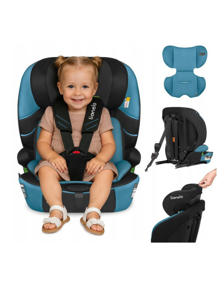 BN-LO-LEVI_FIX_I-SIZE_BLUE_COBALT,Scaun auto i-Size, Lionelo, Levi Fix, 76 - 150 cm, 1/2/3, ISOFIX + Top Tether, Tetiera reglabi